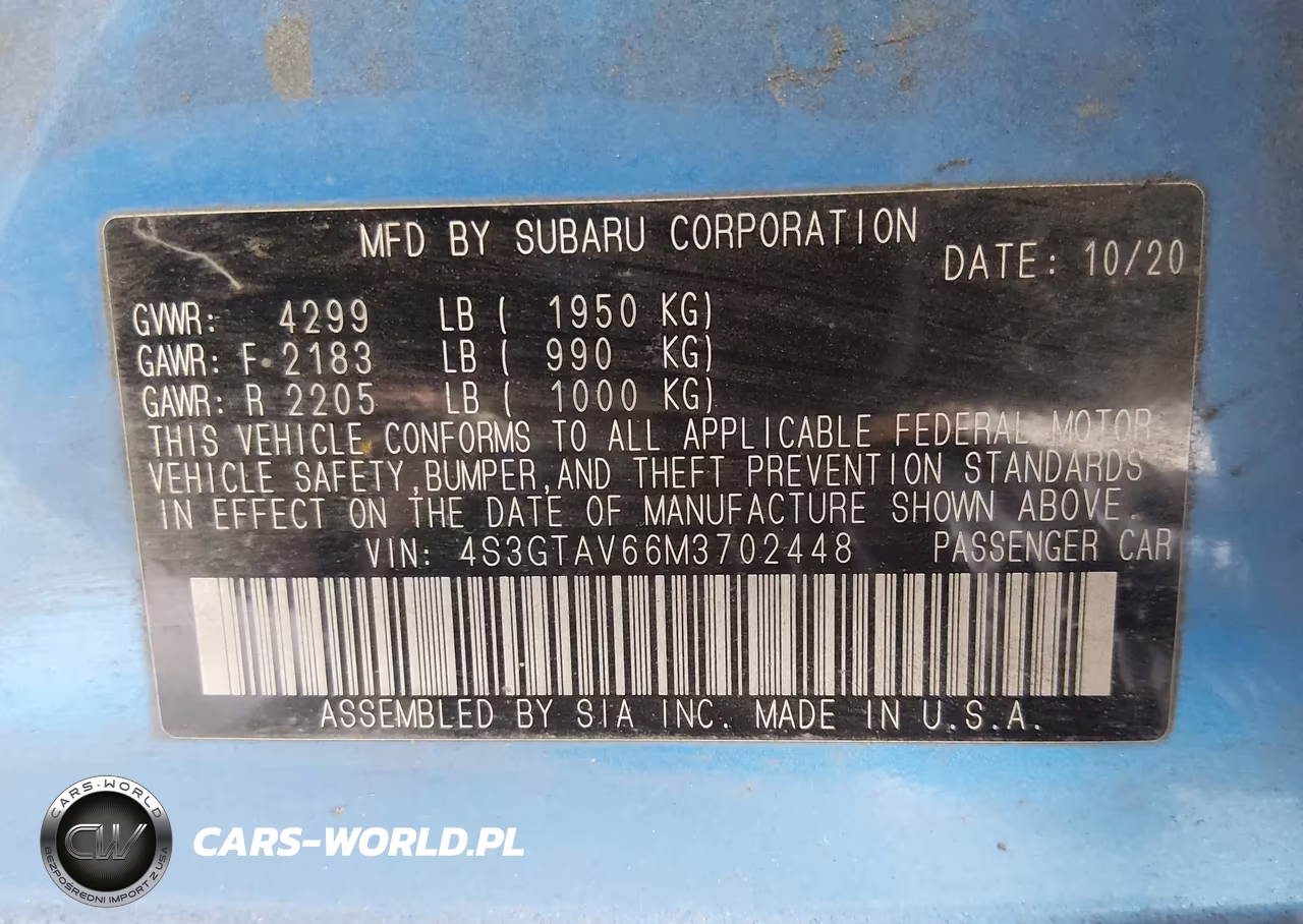 2021 Subaru Impreza Premium 5-Door VIN:4S3GTAV66M3702448 - 9