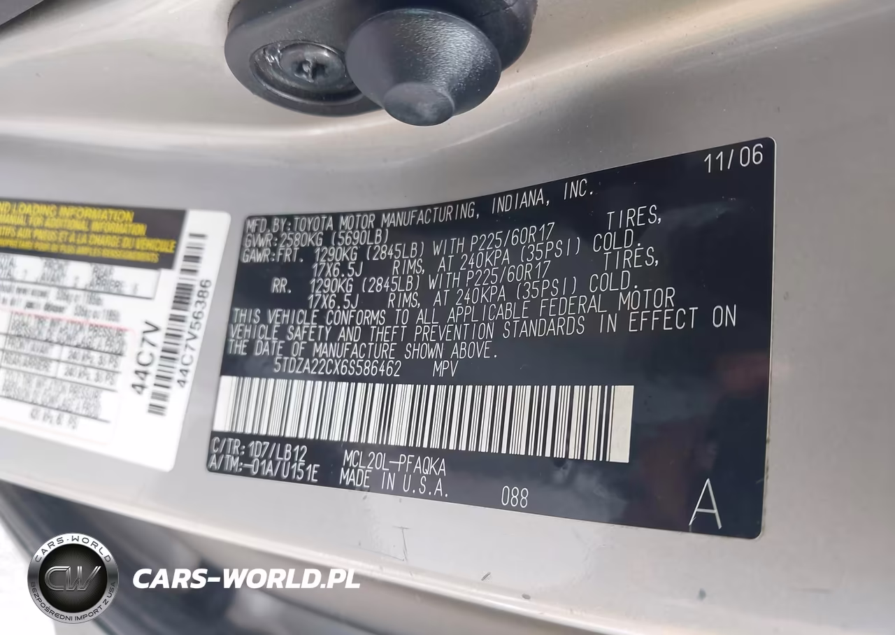 2006 Toyota Sienna Xle VIN:5TDZA22CX6S586462 - 9