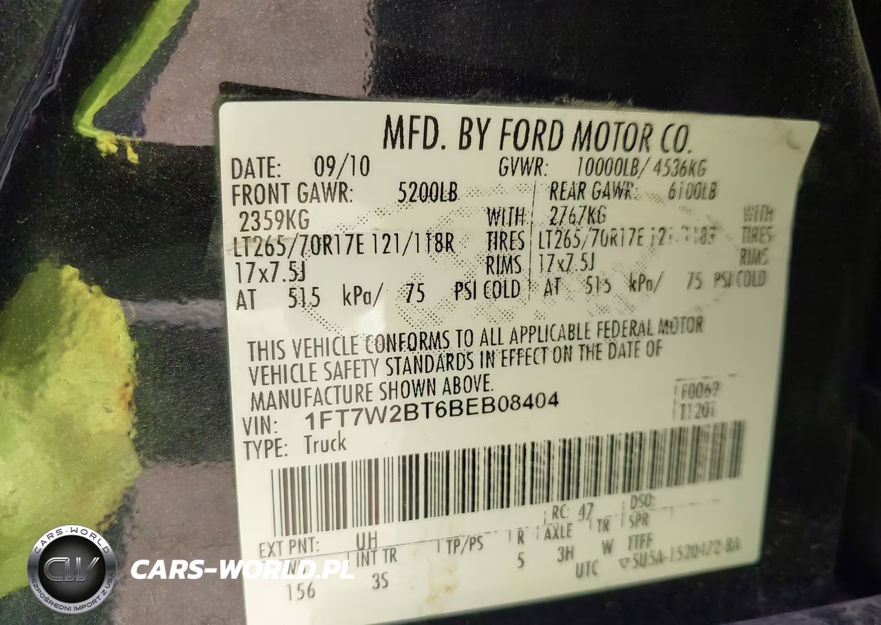 2011 Ford F-250 Xlt VIN:1FT7W2BT6BEB08404 - 9