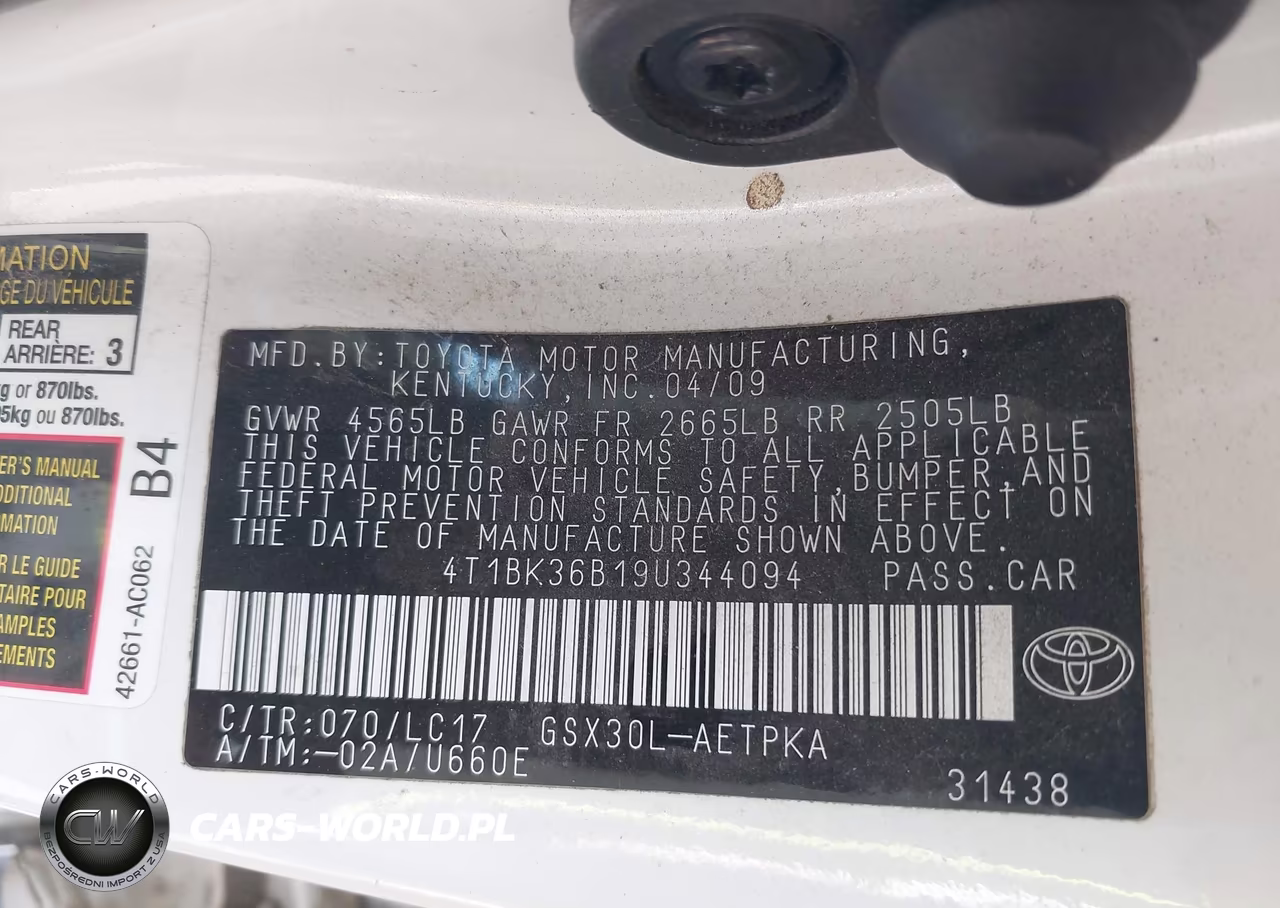 2009 Toyota Avalon Limited VIN:4T1BK36B19U344094 - 9