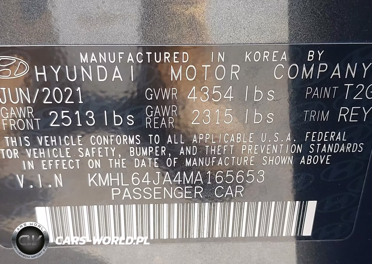 2021 Hyundai Sonata Sel VIN:KMHL64JA4MA165653 - 9