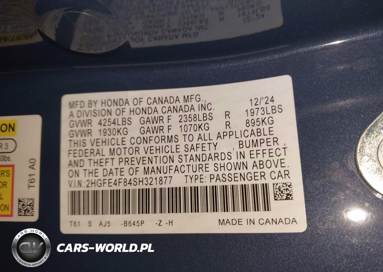 2025 Honda Civic Hybrid Sport-Sport Touring VIN:2HGFE4F84SH321877 - 9