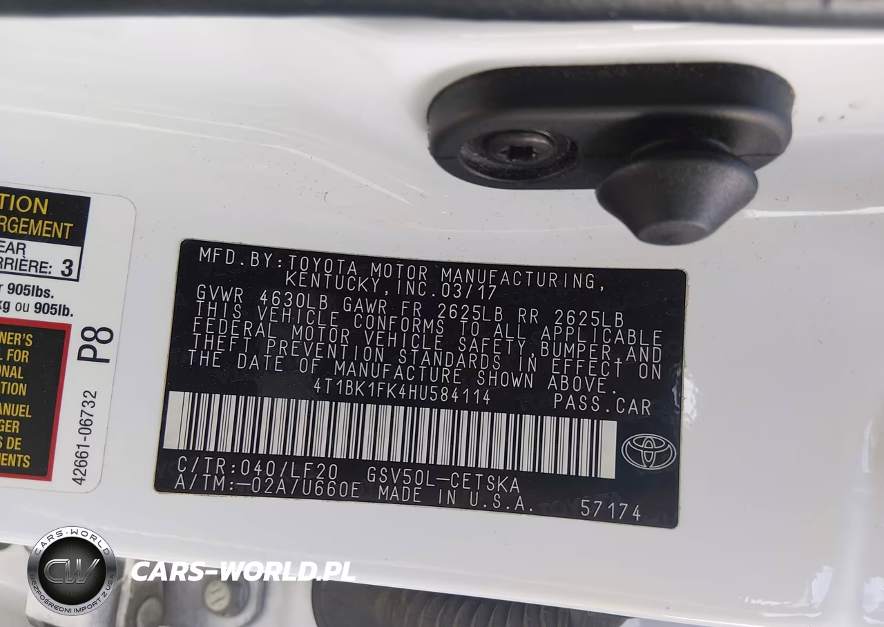 2017 Toyota Camry Xse V6 VIN:4T1BK1FK4HU584114 - 9
