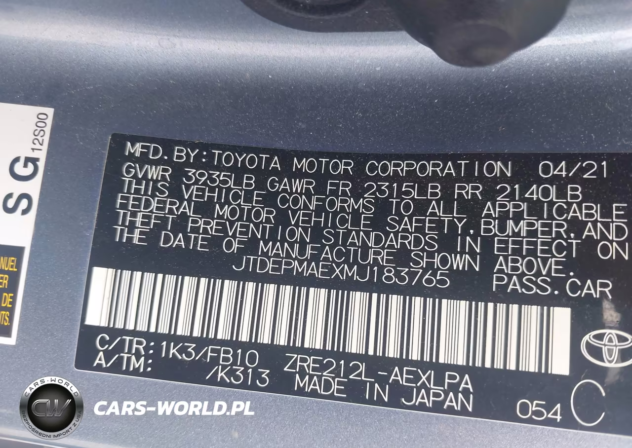 2021 Toyota Corolla Le VIN:JTDEPMAEXMJ183765 - 9