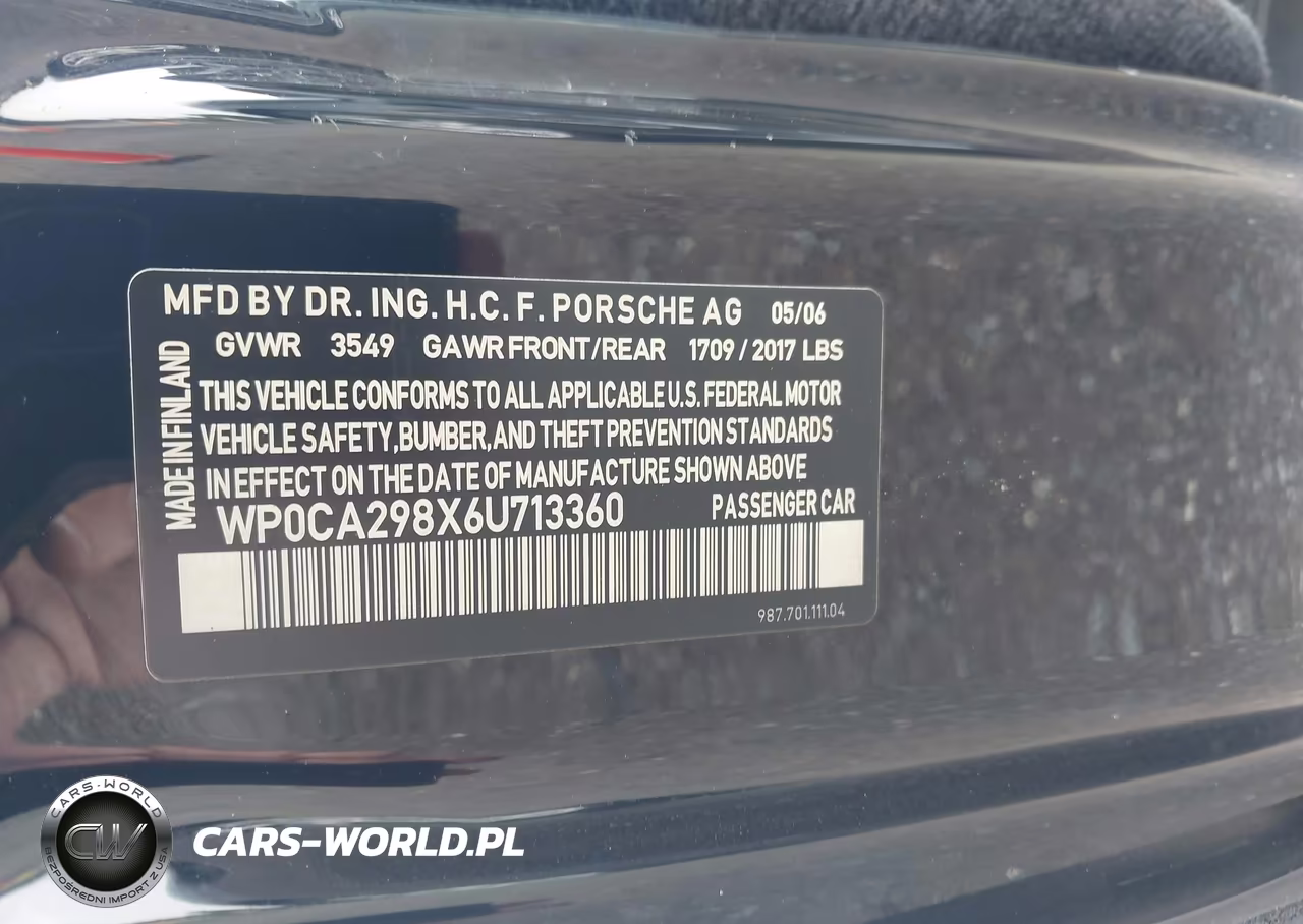 2006 Porsche Boxster VIN:WP0CA298X6U713360 - 9