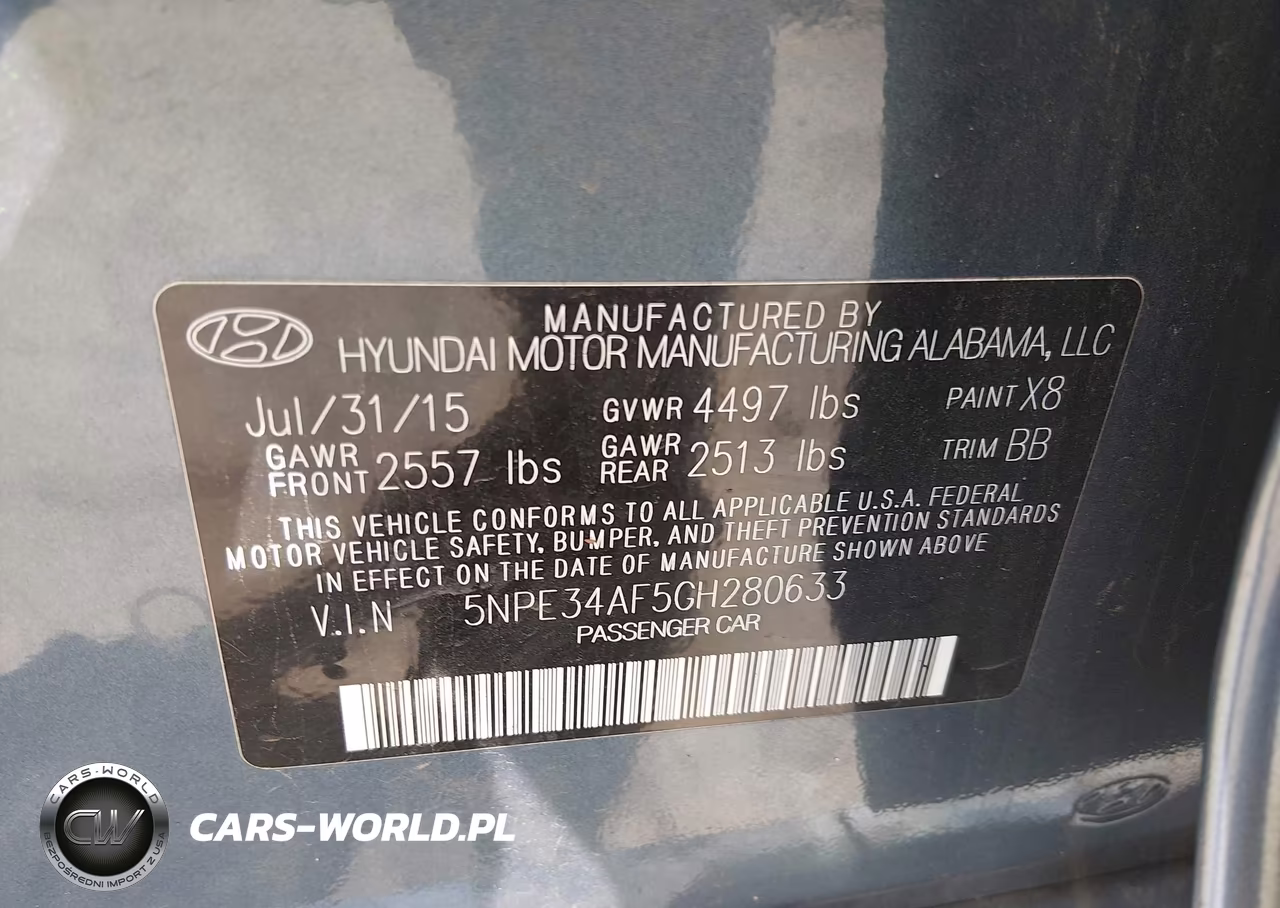 2016 Hyundai Sonata Sport VIN:5NPE34AF5GH280633 - 9