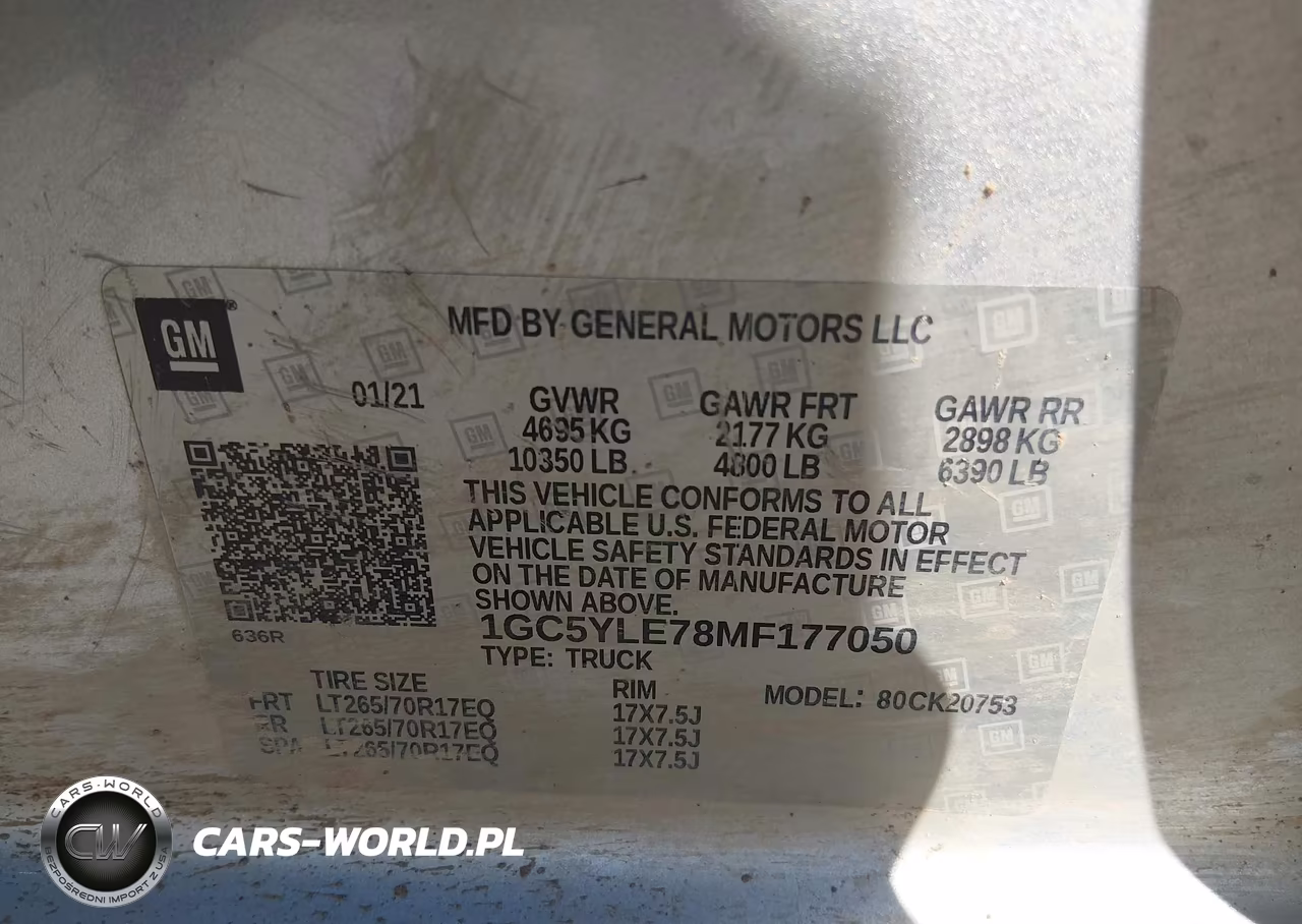 2021 Chevrolet Silverado 2500Hd 4Wd Standard Bed Wt VIN:1GC5YLE78MF177050 - 9