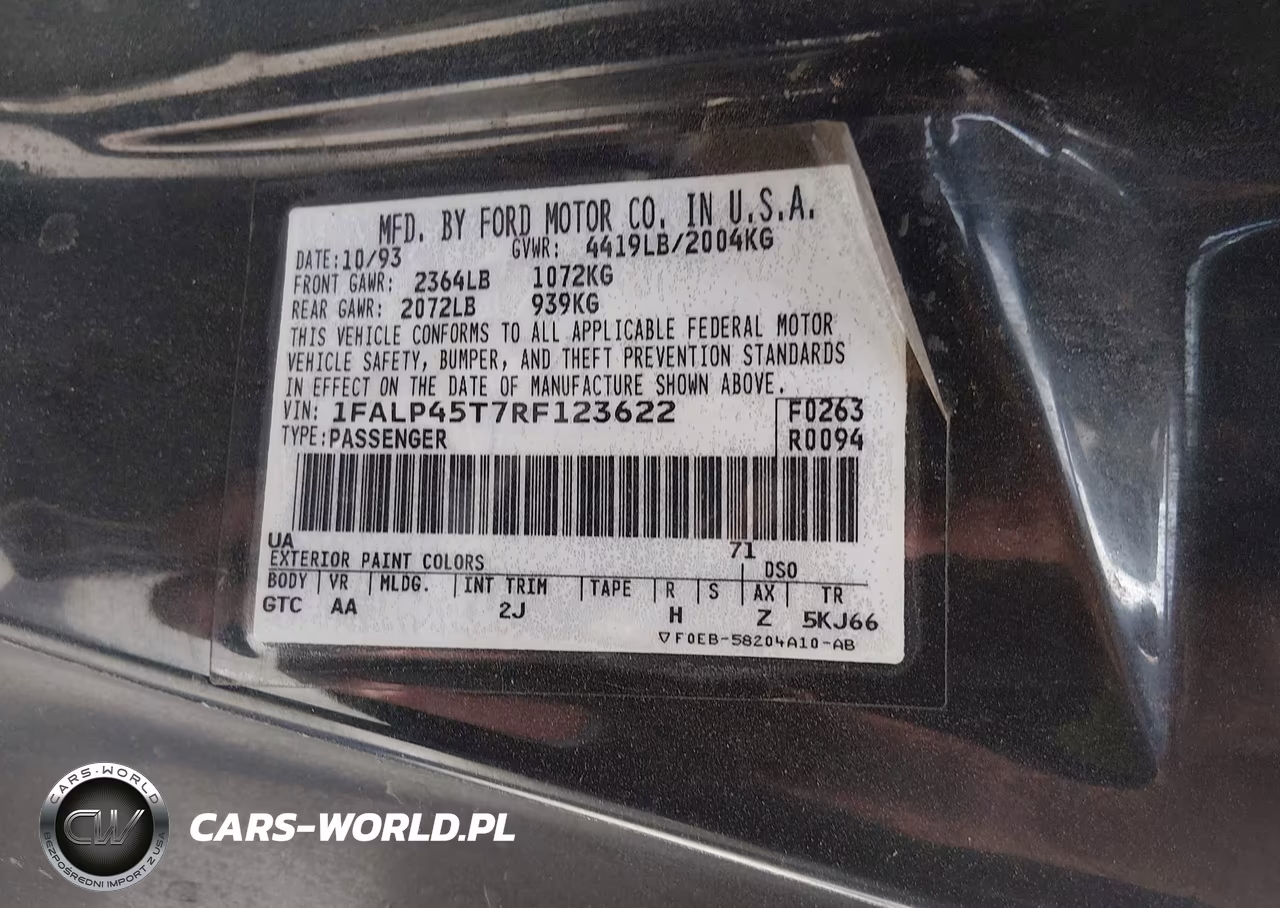 1994 Ford Mustang Gt VIN:1FALP45T7RF123622 - 9