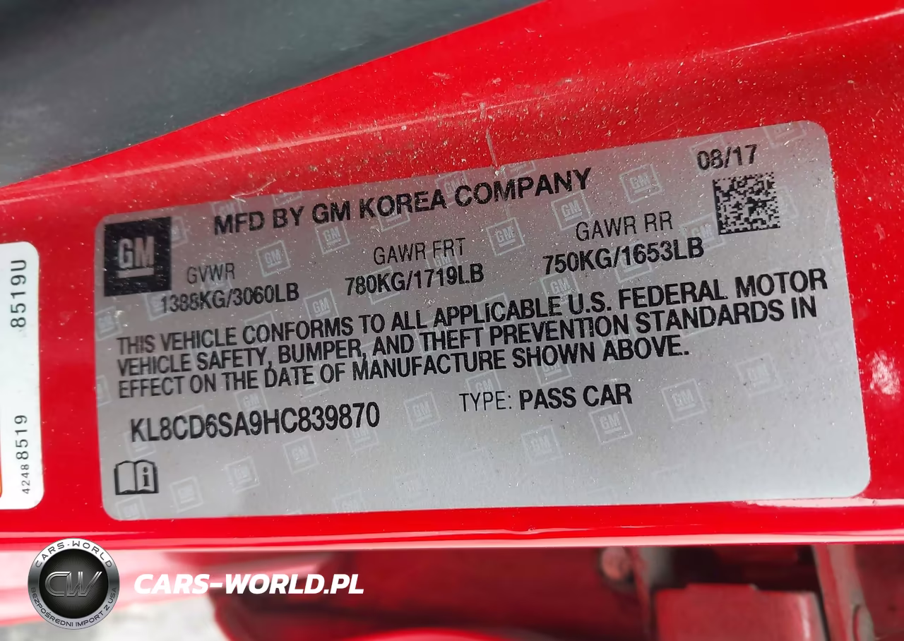 2017 Chevrolet Spark 1Lt Cvt VIN:KL8CD6SA9HC839870 - 9