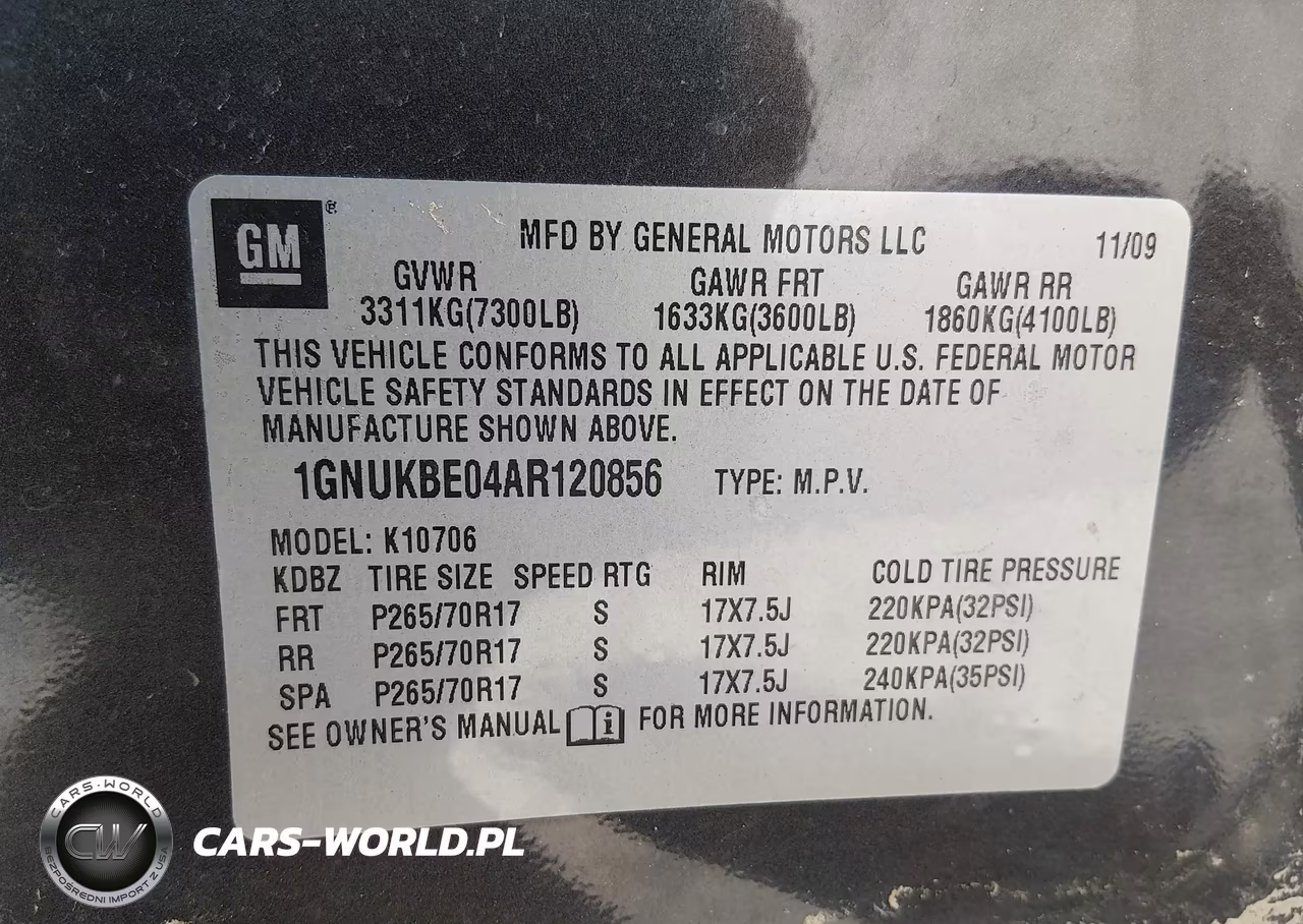 2010 Chevrolet Tahoe Lt VIN:1GNUKBE04AR120856 - 9