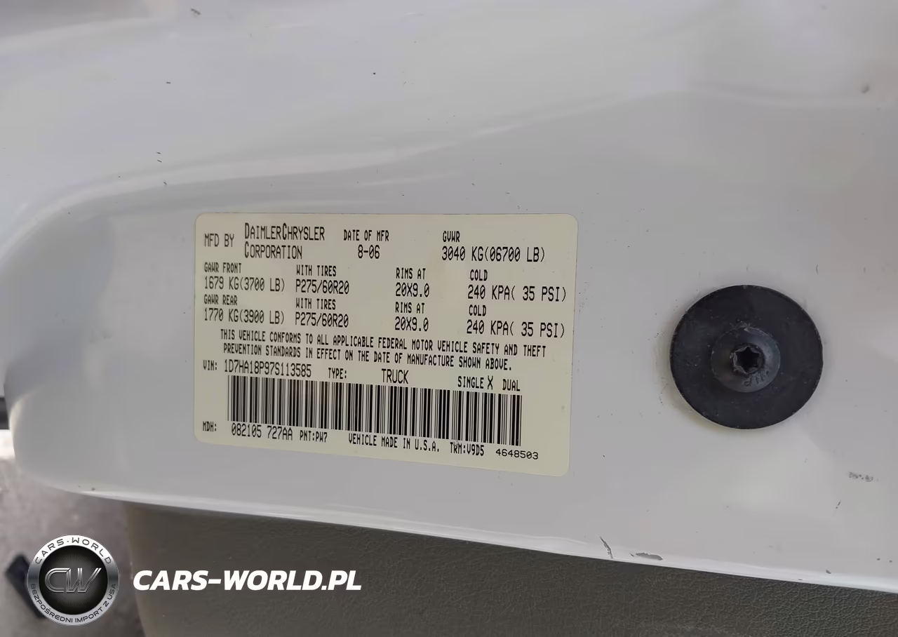 2007 Dodge Ram 1500 Slt VIN:1D7HA18P97S113585 - 9