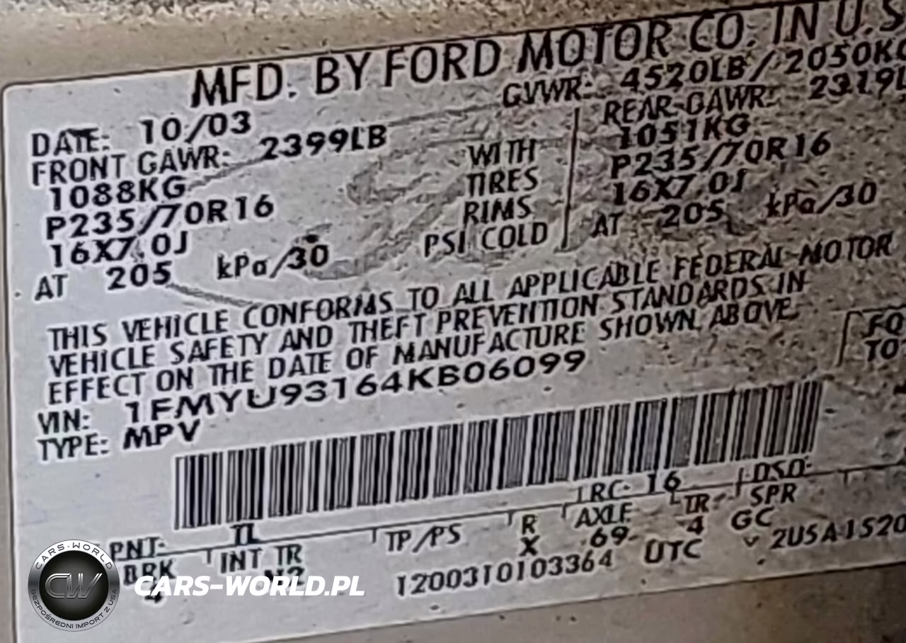 2004 Ford Escape Xlt VIN:1FMYU93164KB06099 - 9