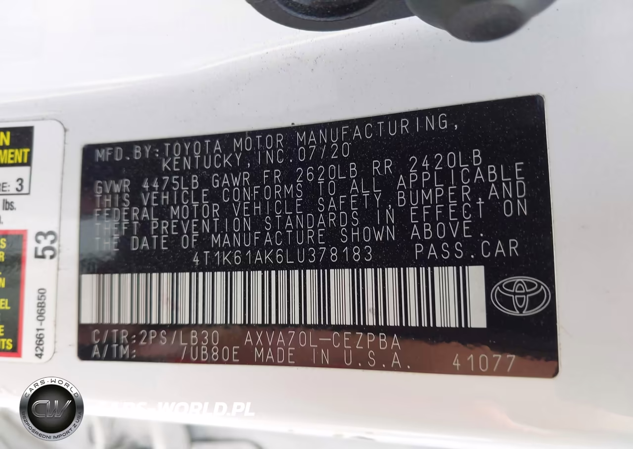 2020 Toyota Camry Xse VIN:4T1K61AK6LU378183 - 9
