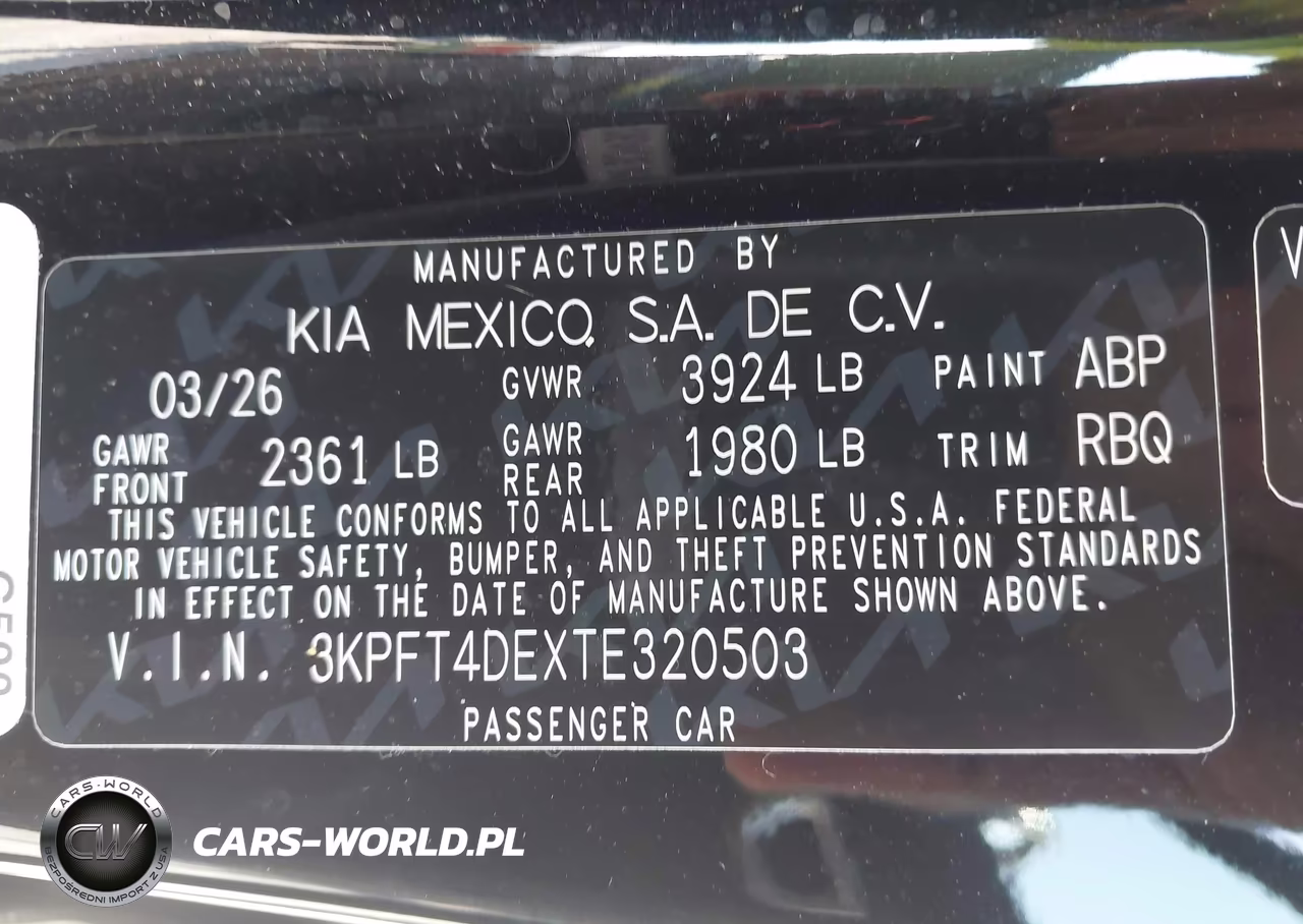 2026 Kia K4 Lxs VIN:3KPFT4DEXTE320503 - 9
