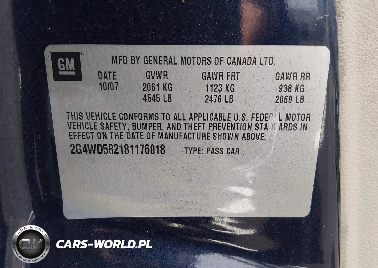 2008 Buick Lacrosse Cxl VIN:2G4WD582181176018 - 9