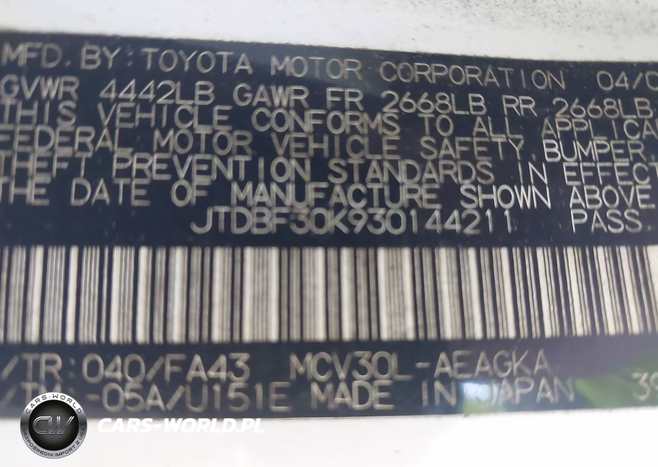 2003 Toyota Camry Xle V6 VIN:JTDBF30K930144211 - 9
