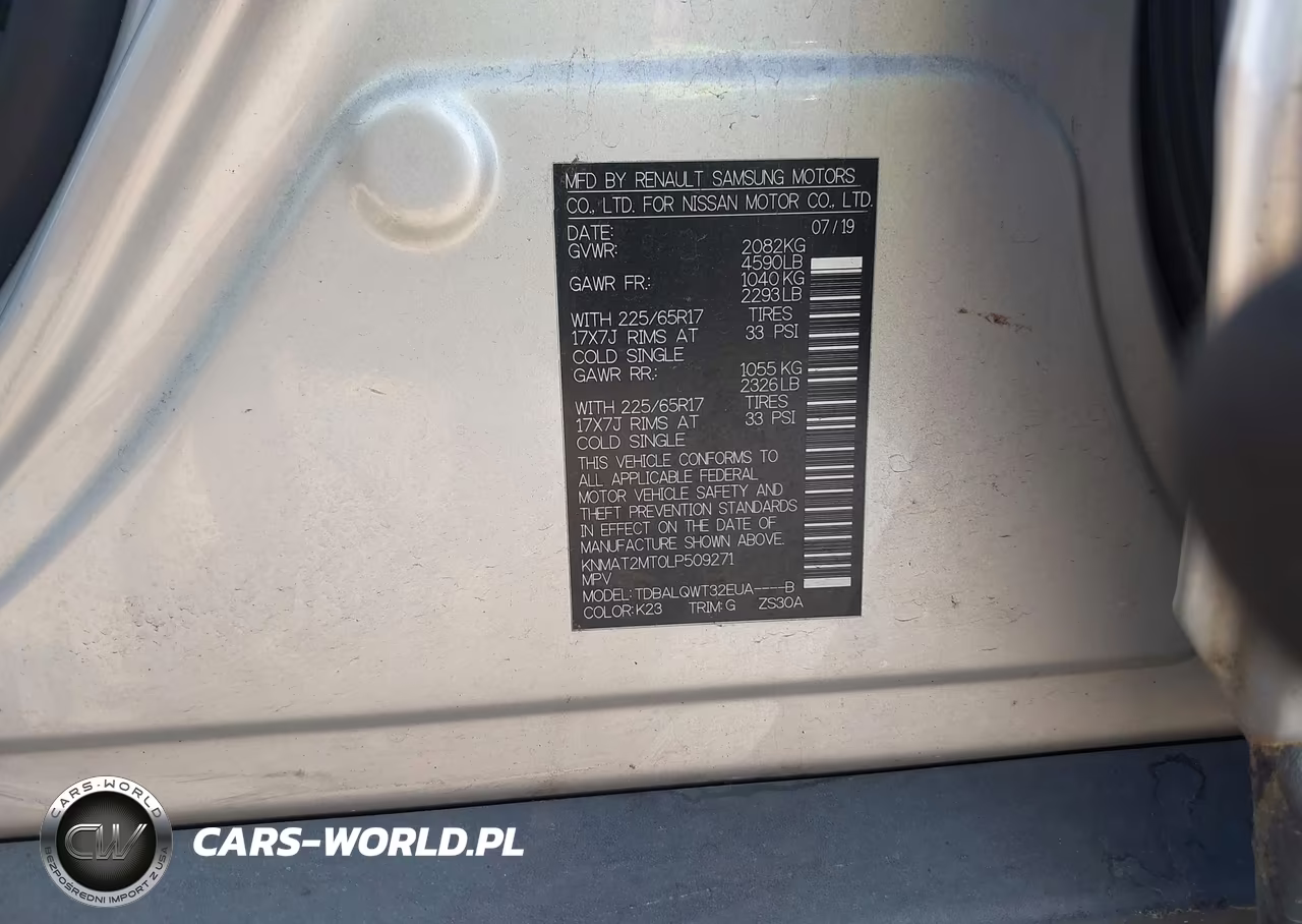 2020 Nissan Rogue Sv Fwd VIN:KNMAT2MT0LP509271 - 9
