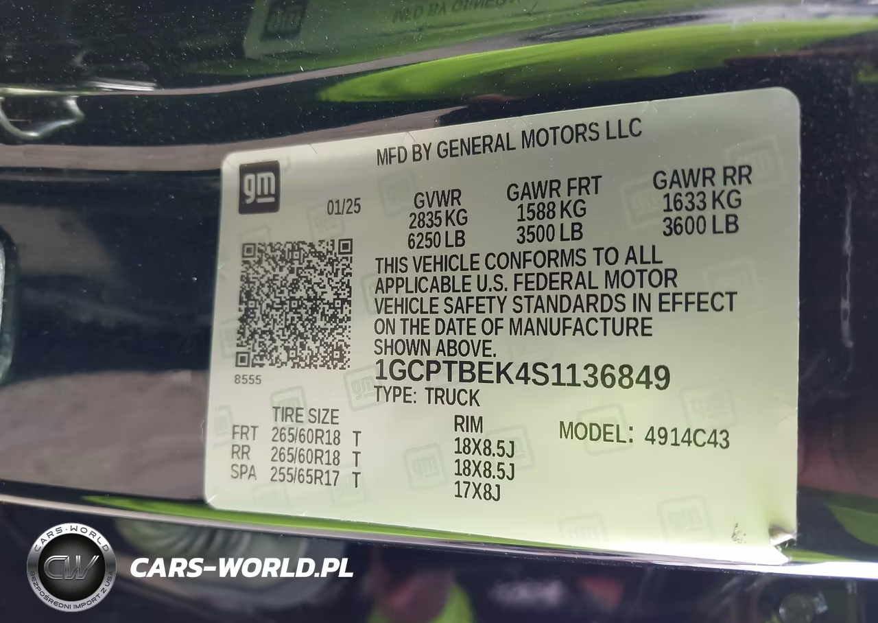 2025 Chevrolet Colorado 4Wd Wt VIN:1GCPTBEK4S1136849 - 9