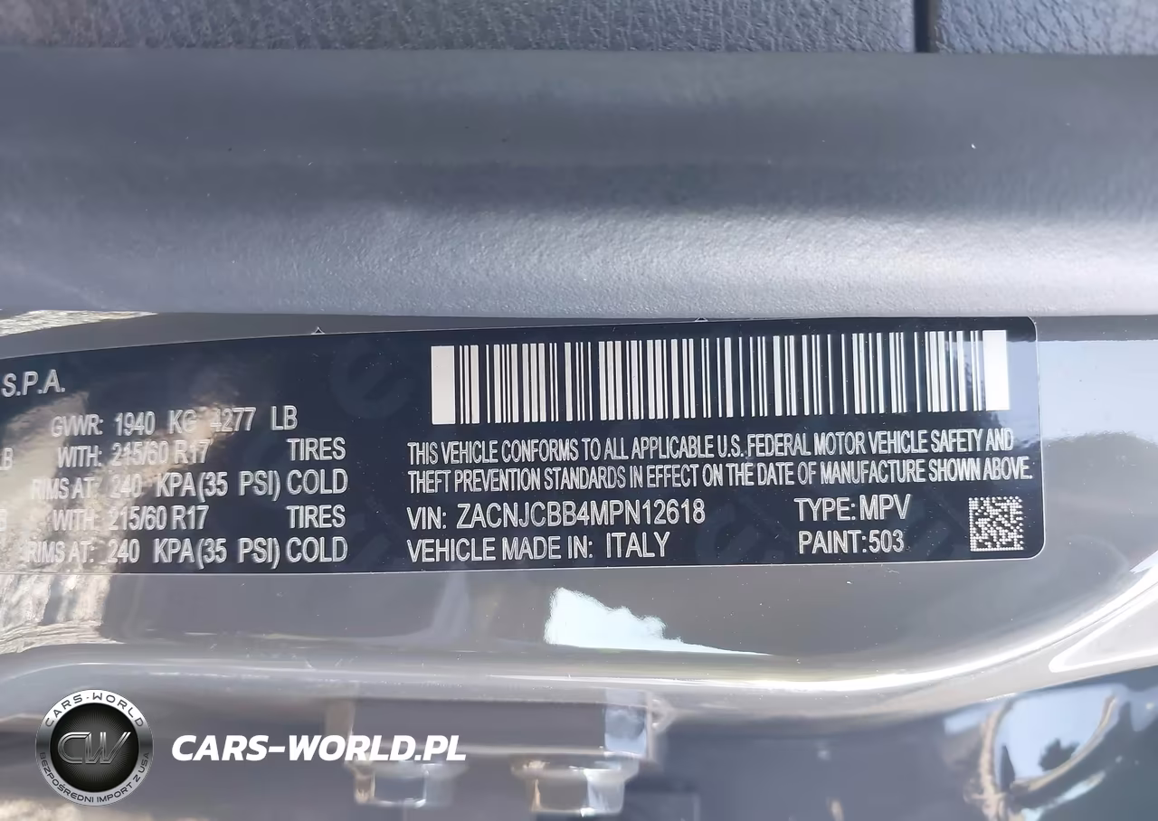 2021 Jeep Renegade Latitude Fwd VIN:ZACNJCBB4MPN12618 - 9