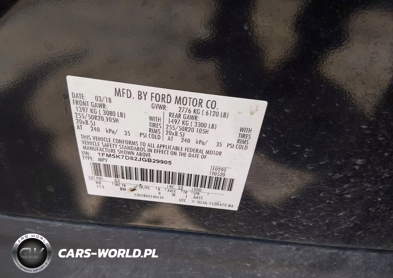 2018 Ford Explorer Xlt VIN:1FM5K7D82JGB29905 - 9