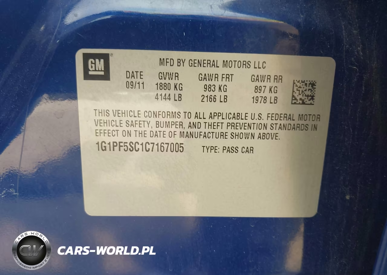 2012 Chevrolet Cruze 1Lt VIN:1G1PF5SC1C7167005 - 9