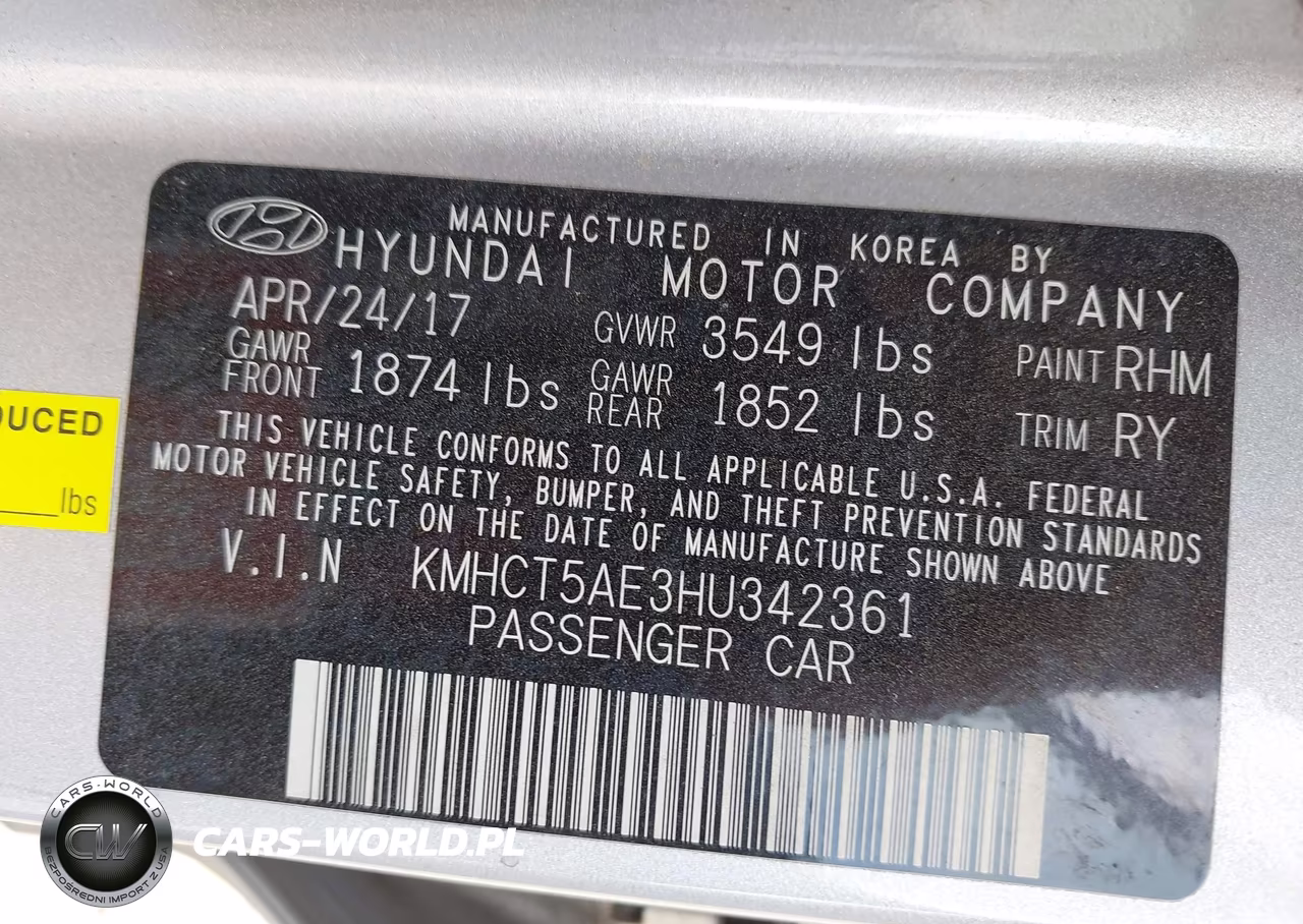 2017 Hyundai Accent Se VIN:KMHCT5AE3HU342361 - 9