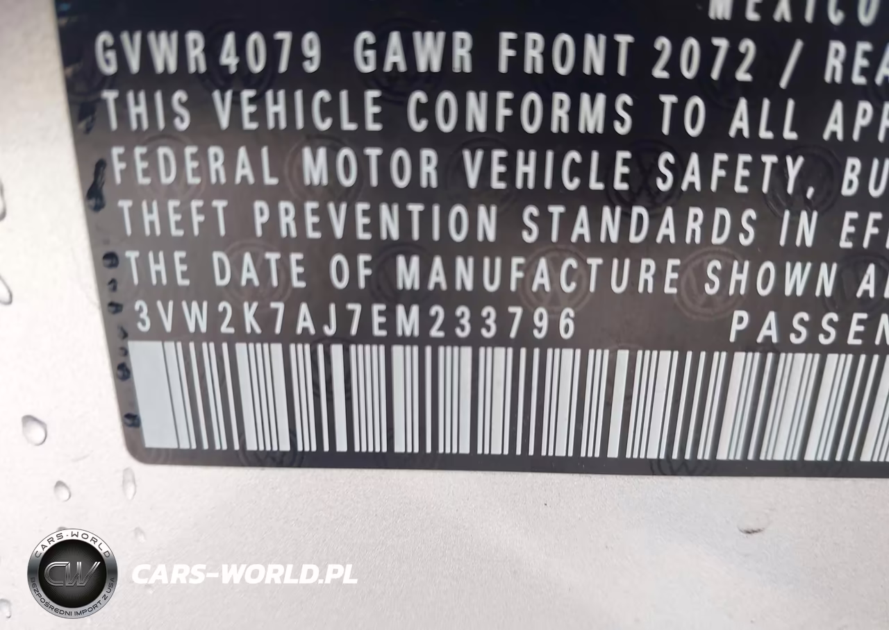 2014 Volkswagen Jetta 2.0L S VIN:3VW2K7AJ7EM233796 - 9