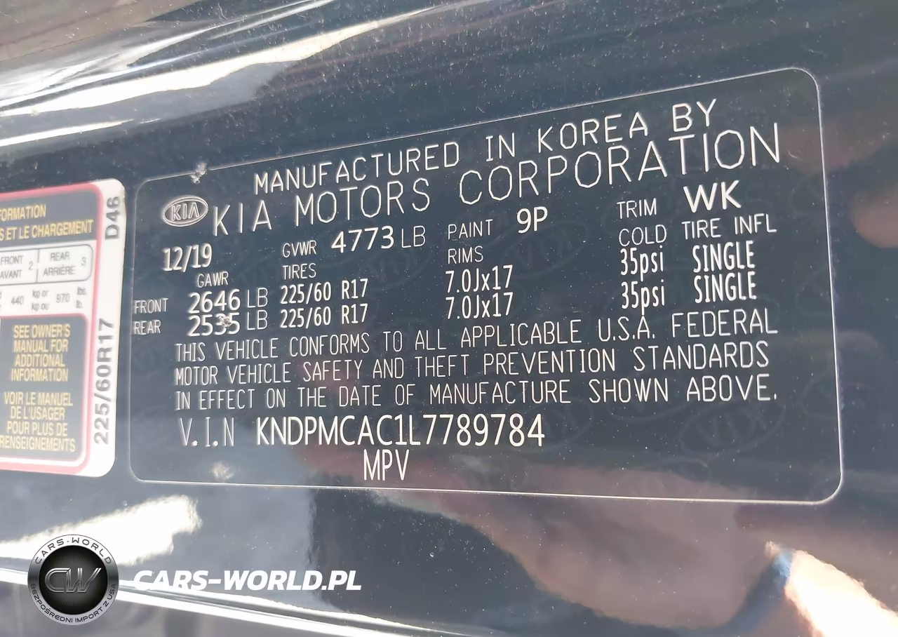 2020 Kia Sportage Lx VIN:KNDPMCAC1L7789784 - 9
