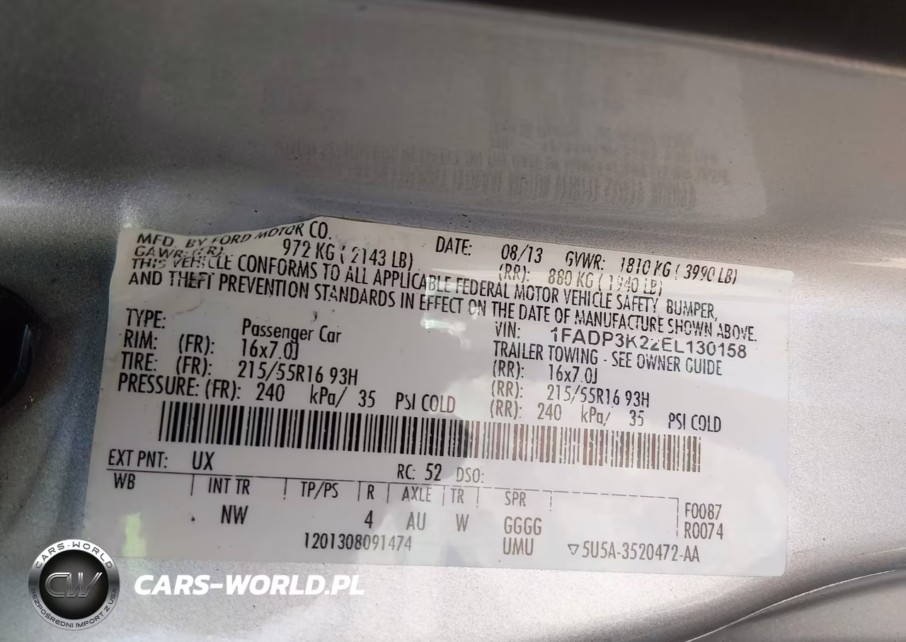 2014 Ford Focus Se VIN:1FADP3K22EL130158 - 9