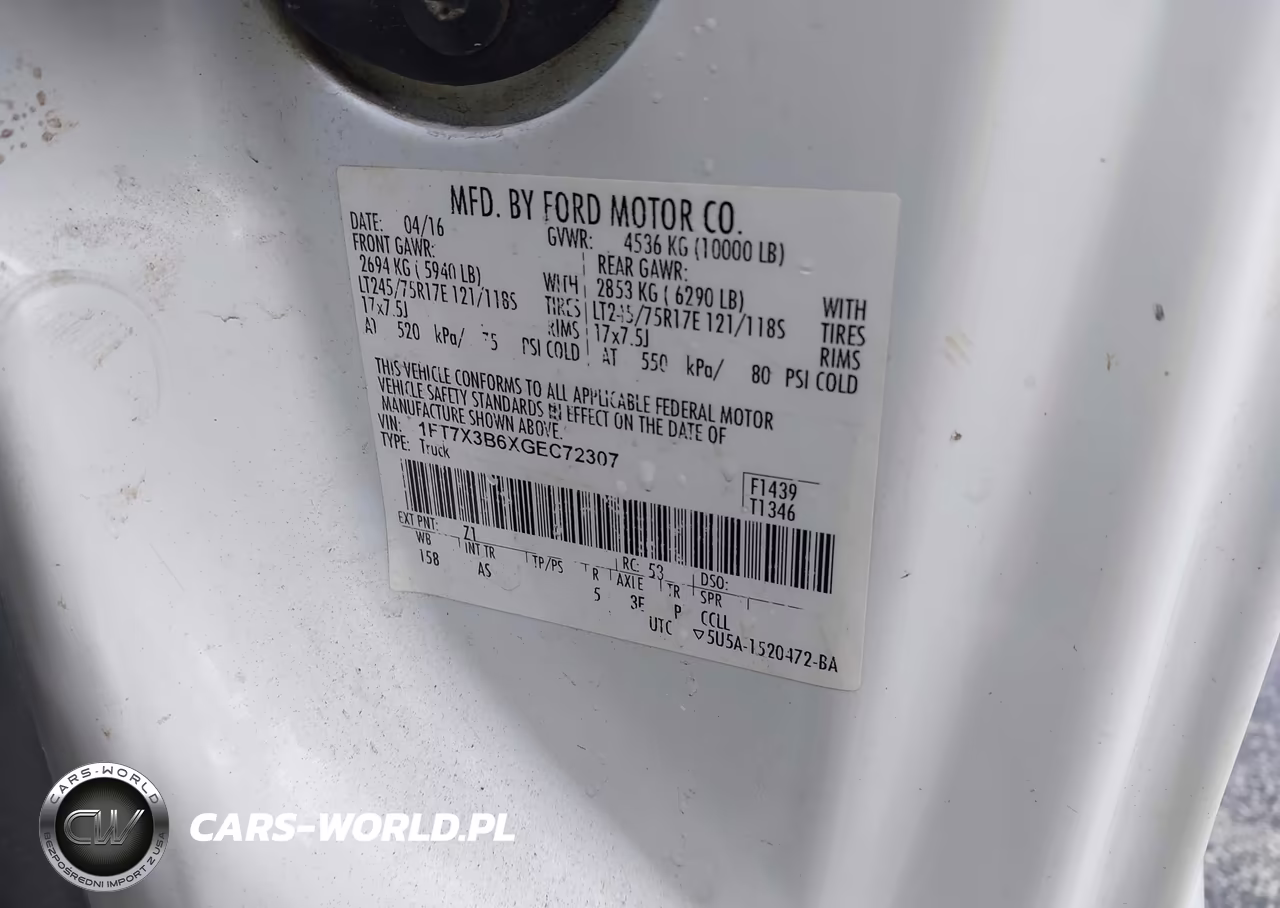 2016 Ford F-350 Xl VIN:1FT7X3B6XGEC72307 - 9