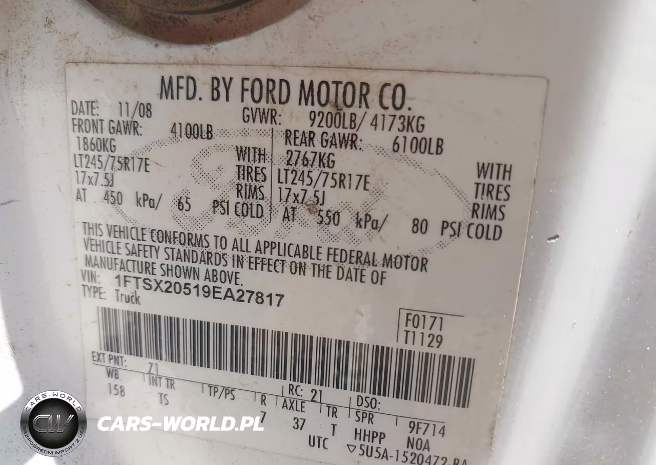 2009 Ford Super Duty F-250 Srw Lariat-Xl-Xlt VIN:1FTSX20519EA27817 - 4