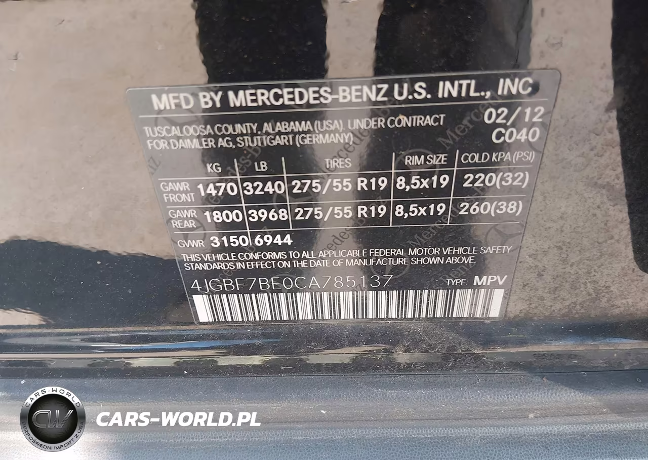 2012 Mercedes-Benz Gl 450 4Matic VIN:4JGBF7BE0CA785137 - 9