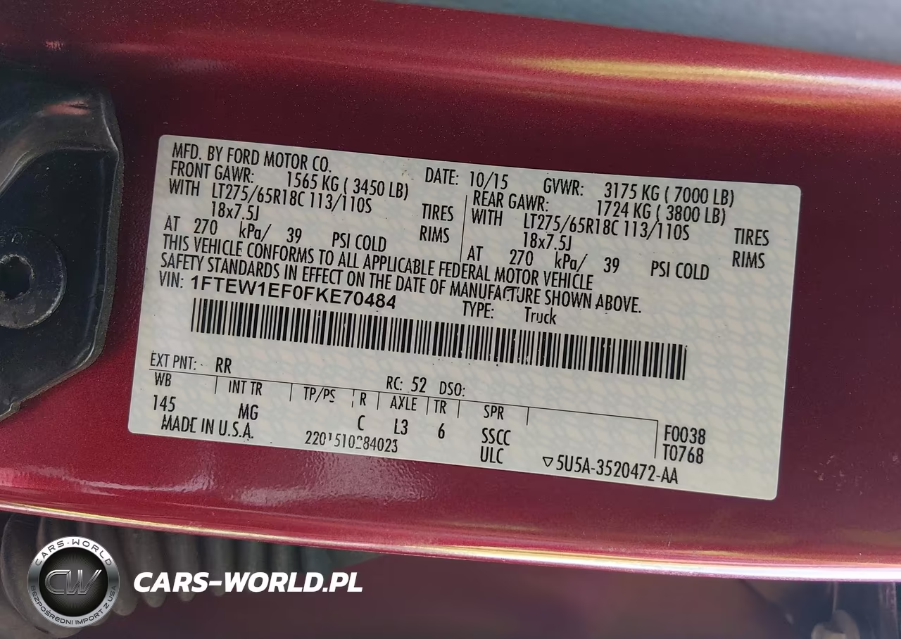 2015 Ford F-150 Xlt VIN:1FTEW1EF0FKE70484 - 9