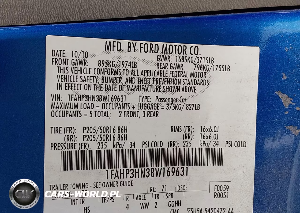 2011 Ford Focus Sel VIN:1FAHP3HN3BW169631 - 9