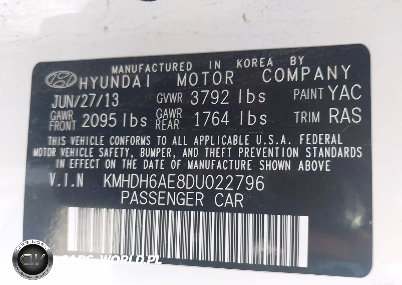 2013 Hyundai Elantra Se VIN:KMHDH6AE8DU022796 - 9