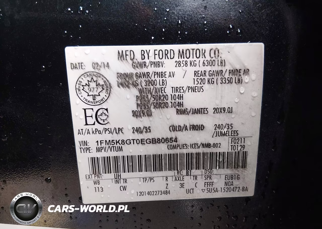 2014 Ford Explorer Sport VIN:1FM5K8GT0EGB80654 - 9