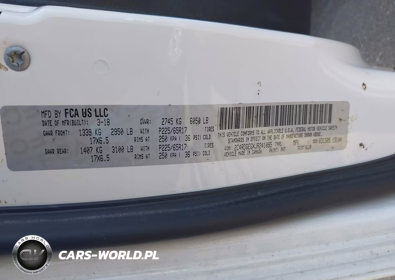 2018 Dodge Grand Caravan Gt VIN:2C4RDGEGXJR241095 - 9