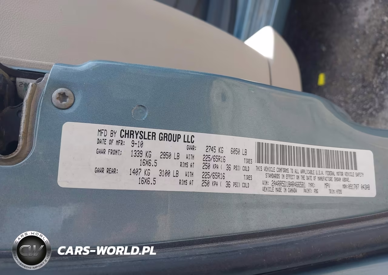2010 Chrysler Town & Country Touring VIN:2A4RR5D18AR466581 - 9