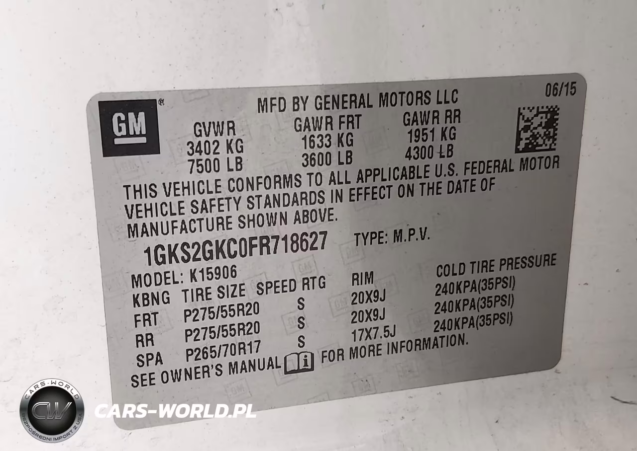2015 GMC Yukon Xl 1500 Sle VIN:1GKS2GKC0FR718627 - 9