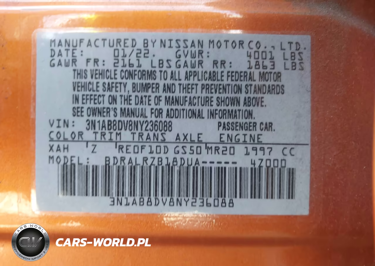 2022 Nissan Sentra Sr Xtronic Cvt VIN:3N1AB8DV8NY236088 - 9
