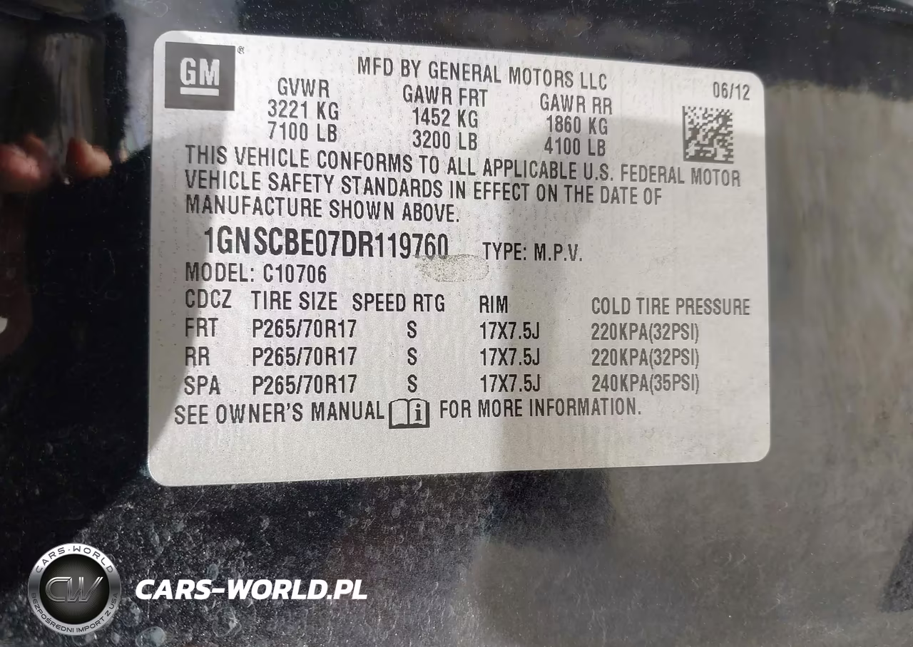 2013 Chevrolet Tahoe Lt VIN:1GNSCBE07DR119760 - 9
