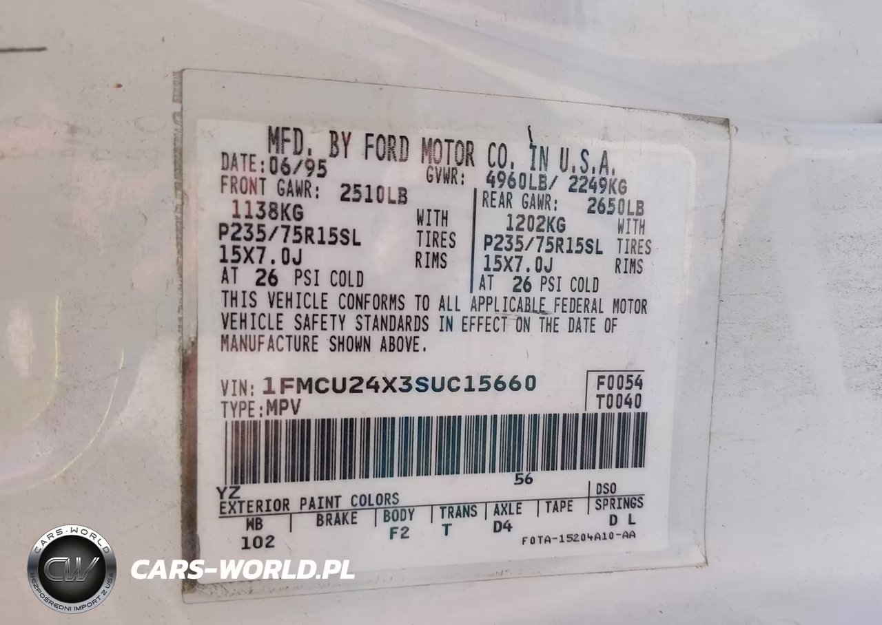 1995 Ford Explorer VIN:1FMCU24X3SUC15660 - 9