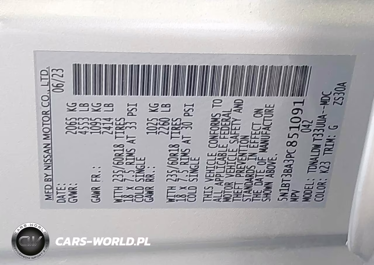 2023 Nissan Rogue Sv Fwd VIN:5N1BT3BA3PC851091 - 9
