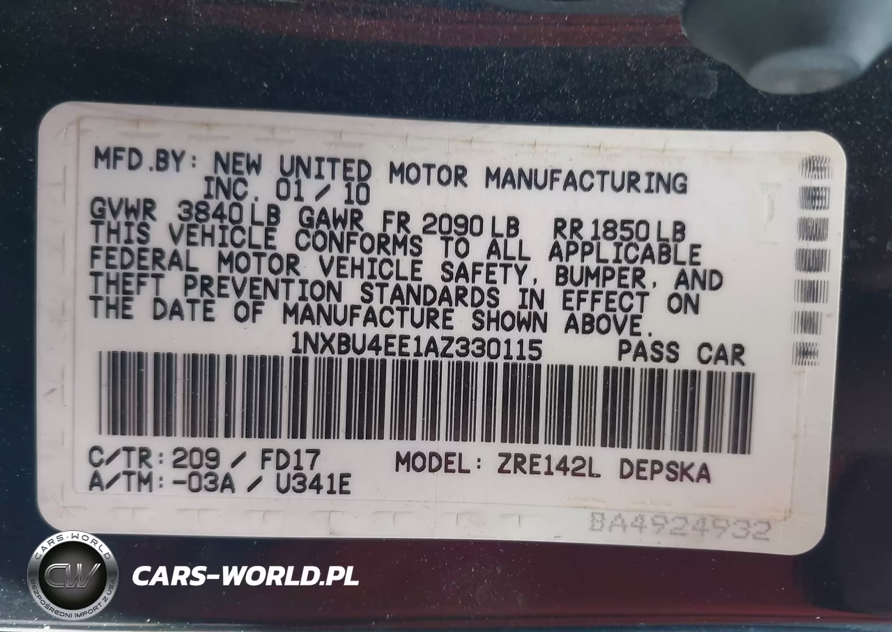 2010 Toyota Corolla S VIN:1NXBU4EE1AZ330115 - 9
