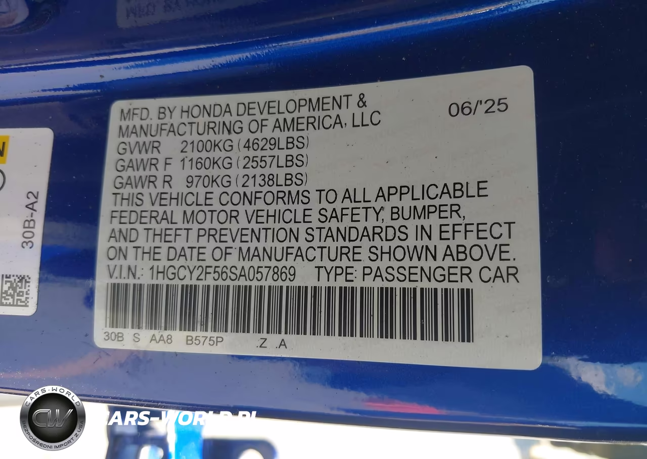 2025 Honda Accord Hybrid Sport VIN:1HGCY2F56SA057869 - 9