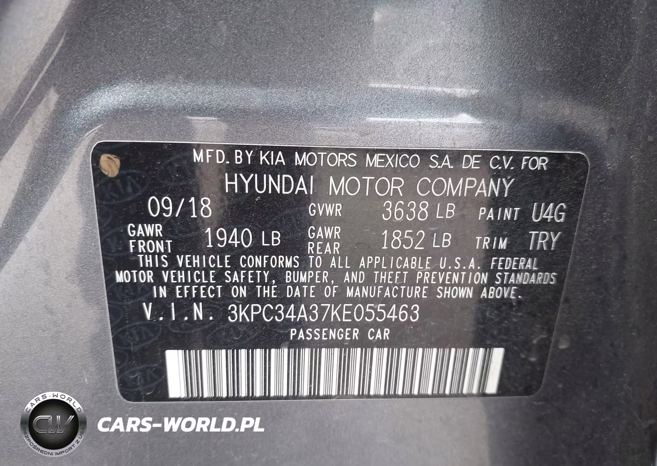 2019 Hyundai Accent Limited VIN:3KPC34A37KE055463 - 9