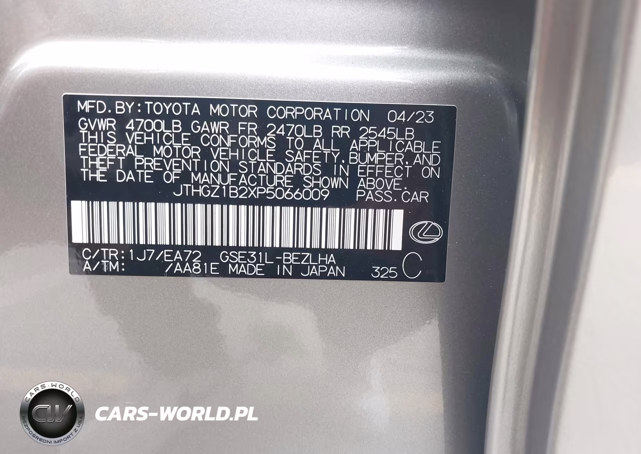 2023 Lexus Is 350 F Sport VIN:JTHGZ1B2XP5066009 - 9