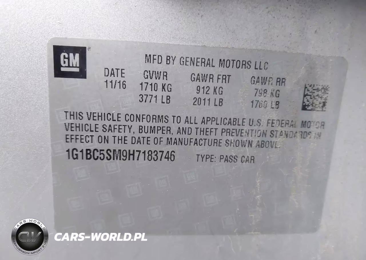 2017 Chevrolet Cruze Ls Auto VIN:1G1BC5SM9H7183746 - 9