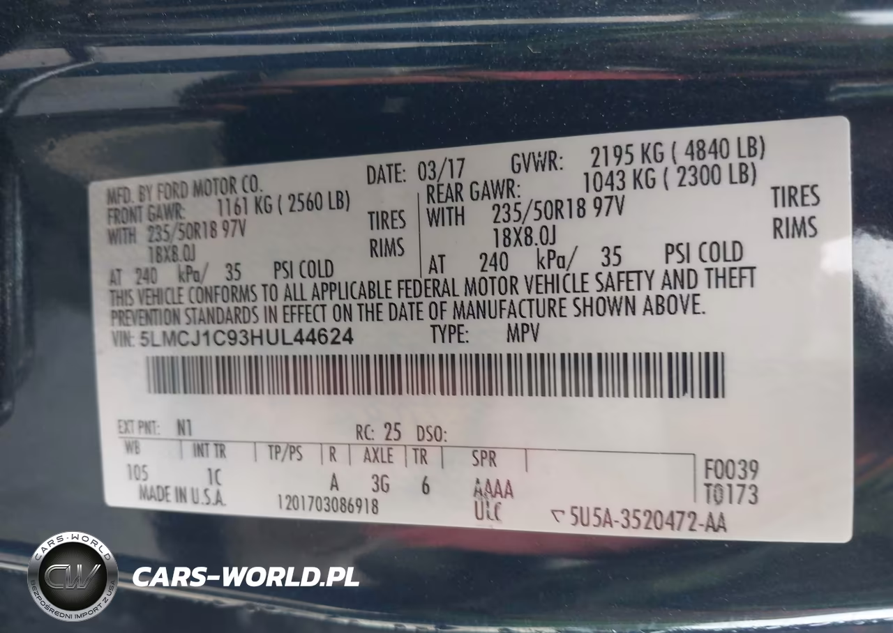 2017 Lincoln Mkc Premiere VIN:5LMCJ1C93HUL44624 - 9