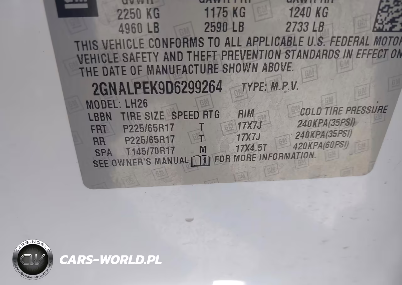 2013 Chevrolet Equinox Lt VIN:2GNALPEK9D6299264 - 9